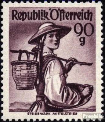 Produktbild von Briefmarken Österreich 1948 Mi 909 postfrisch Trachtenserie