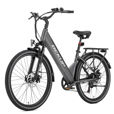 Obrázok produktu pre Elektrické bicykel, 26 palcov, unisex, s batériou 522 Wh, 45 Nm, 36V, 14,5 Ah, dojazd až 120 km, nízky rám, mestský elektrický bicykel, holandský štýl s zadnými svetlami, prevodovka SHIMANO 7-stupňová, mestský bicykel