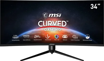 Produktbild von MSI Optix MAG342CQR 86,4 cm (34 ") 3440 x 1440 Pixel Ultrawide Quad HD LCD -
