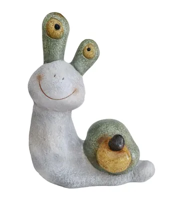 Produktbild von Deko Schnecke Garten Teich Tier Figur Skulptur Objekt Muschel Raupe Wurm