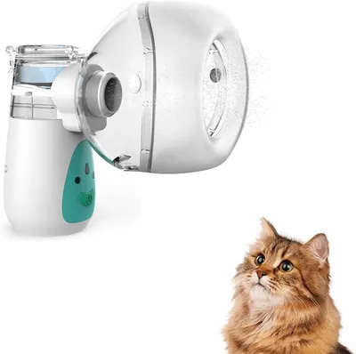Zdjęcie produktu dla Nebulizator Dla Kotów Maski Inhalacyjne Cichy Inhalator Zielony Rozmiar S