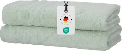 Produktbild von Duschtücher 70x140 cm im 2er Set - 450g/m2, Duschtuch Grün