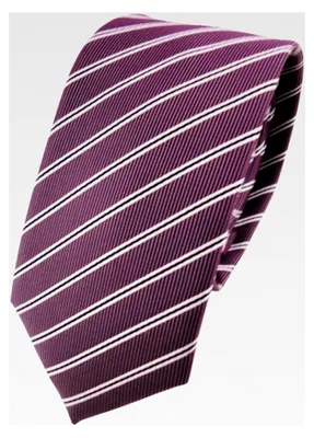 Produktbild von Schmale Designer Krawatte mit gestreiftem Muster - Krawattenbreite 6 cm
