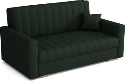 Produktbild von Schlafsofa klein Zanzibar I Sofa 3 Sitzer 153 cm Breit I Sofa mit Schlaffunktion I Schlafsofa mit Bettkasten I Couch mit Schlaffunktion Klein I Grün