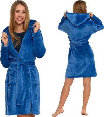 Produktbild von Moraj Dámsky župan Polar Fleece 6500-002, farba: Jeans, veľkosť: XL