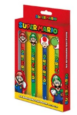 Obrázok produktu pre Super Mario Radierbarer Gelstift 4er-Pack