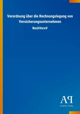 Produktbild von Verordnung über die Rechnungslegung von Versicherungsunternehmen