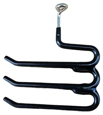 Produktbild von Krawattenhalter für 3 Krawatten, 8 cm breit, rutschfest und aus Metall zum Einhängen