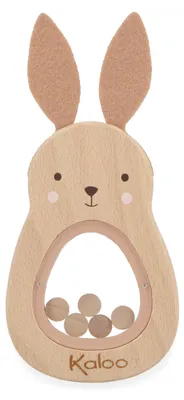 Produktbild von Kaloo Holz-Rassel Kaninchen - sensorisches BabyspielzeugHolz