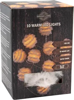 Zdjęcie produktu dla Oświetlenie Bombki Prierko Ledx10 Timer 2Xaa