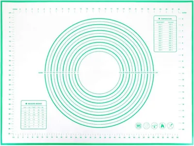 Image de Grand Tapis de cuisson en silicone Vert 80x60cm Rouleau sur mesure Anti-adhérent Résistant aux acides - GWHOLE