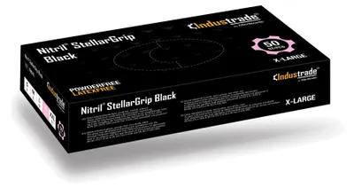 Produktbild von Meditrade Nitril StellarGrip black - Nitril-Untersuchungshandschuhe - Größe XL - 50 Stk.