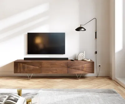 Produktbild von DELIFE Design-Lowboard Wyatt 175 cm Akazie Braun 1 Klappe