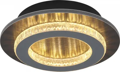 Immagine prodotto di Plafoniera LED, cristalli, antracite, nero, CCT, D 20 cm