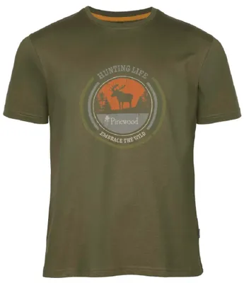 Produktbild von Pinewood 5466 Elch T-Shirt H.Olive (713) S