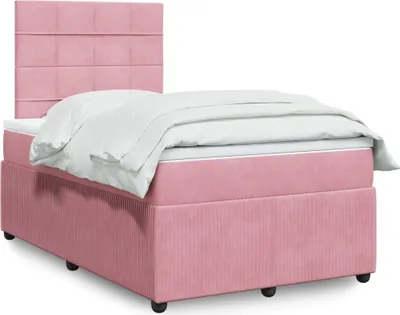 Produktbild von Möbel Boxspringbett mit Matratze Rosa 120x190 cm Samt - Polsterbett 3292291
