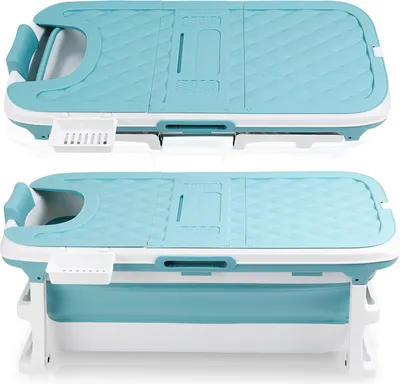 Immagine prodotto di TolleTour Vasca da bagno da viaggio per adulti Vasca da bagno pieghevole PP+TPE per bagni SPA Pratica e portatile 132x60x50cm