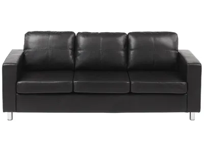 Produktbild von Vente-unique ACKLEY, Sofabett, Wohnzimmer, Schwarz, 3 Sitz(e), Schwarz, Kunstleder