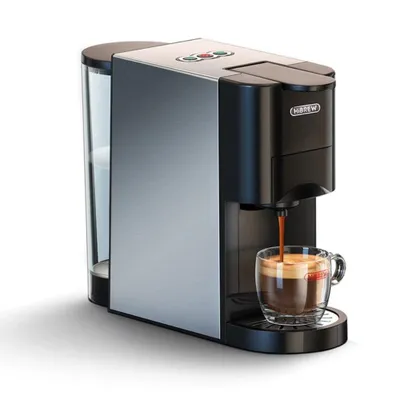 Produktbild von HiBREW H3A 5-in-1 Kapselmaschine mit 1000ML Wassertank, Für DG/Nes/K-cu*/ES*-Pads/Kaffeepulver & Gemahlenen Kaffee, 20 Bar Hochdruckpumpe