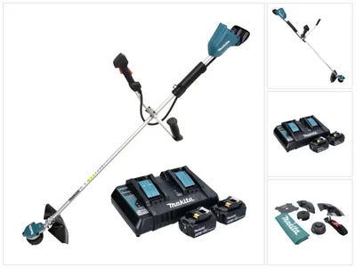 Produktbild von Makita DUR 368 APF Akku Freischneider 36 V ( 2 x 18 V ) Zweihandgriff Brushless + 2x Akku 3,0 Ah + Ladegerät