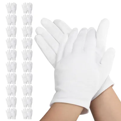 Obrázek produktu pro Omgoods - Bílý bavlněné pracovní rukavice (20 párů)