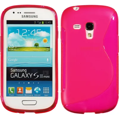 Produktbild von PhoneNatic Case kompatibel mit Samsung Galaxy S3 Mini - pink Silikon Hülle S-Style Cover