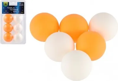 Obrázok produktu pre Loptičky na stolný tenis/ping pong 6ks plast 4cm v blistri