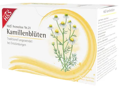 Immagine prodotto di H&S Tè medicinale ai fiori di camomilla n. 21, 20 pz. Bustine filtro