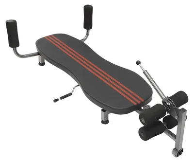 Produktbild von Rückenstrecker - LWS-Traktionsgerät - Haltungskorrektur bei Rundrücken - Verstellbar 1,45–1,85 m - Stahlrahmen 150 kg - Heimtraining Reha - Schwarz