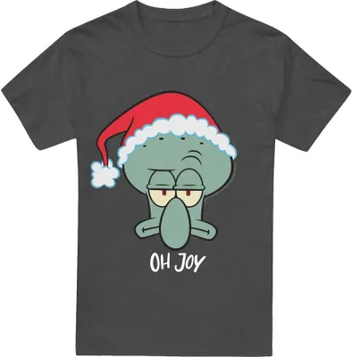 Produktbild von SpongeBob SquarePants - "Joy" T-Shirt für Herren/Damen Uni - weihnachtliches Design TV18320 (L) (Holzkohle)