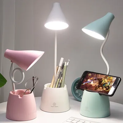 Produktbild von Schreibtischlampe,LED Tischlampe 3 Leuchtmodi und Touchsensor,Schreibtischlampe 360° drehbar mit variabler Intensität zum Lesen,Lernen,Arbeiten (Weiß)