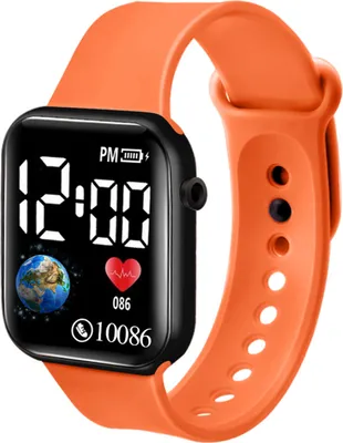 Produktbild von Elektronische LED-Uhr, wasserdicht, verstellbar, weiches Silikonarmband, quadratisches Zifferblatt mit Erdzifferblatt, für Kinder und Studenten, lässig, Sport, digitale Armbanduhr, Geburtstagsgeschenk