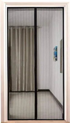 Produktbild von Magnet Fliegengitter Tür Insektenschutz Volle GrößE, Kinderleichte Klebemontage Ohne Bohren, Der Magnetvorhang ist Ideal für Terrassentür, Kellertür und Balkontür - Schwarz 90x210cm
