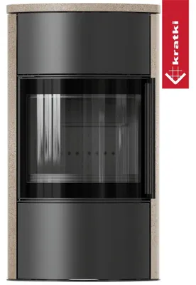 Produktbild von BJORN Ø 150 7 kW freistehender Stahlofen Hochdekorative GOLD SATIN Speicherkeramik; Keramikabdeckung; schwarze Thermotec; mit Verschlussmechanismus