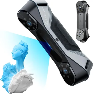 Obrázok produktu pre Creality CR-Scan Raptor 3D skener pre 3D-Drucer, modré svetlo a NIR 2 režimy, presnosť 0,02 mm, 60?FPS, 5?-?2000?mm čierna/metalická Skenovanie malých, stredných a veľkých objektov