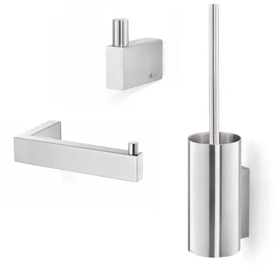 Produktbild von ZACK Linea Toilettenzubehörset 3-in-1 Matt Edelstahl