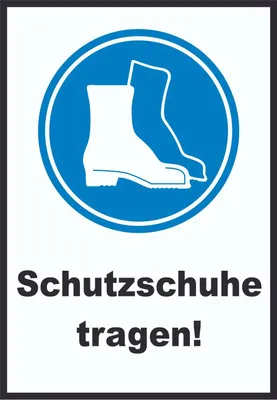 Produktbild von Schutzschuhe tragen Schild A2 (420x594mm)