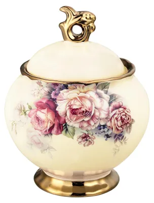 Image de Sucrier en porcelaine blanche avec couvercle, sucrier en céramique pour service à café