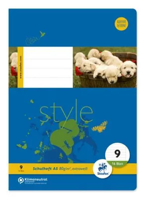 Produktbild von Staufen® style 040516009 Heft LIN9 - A5, 16 Blatt, 80 g/qm, liniert mit Rand