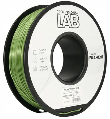 Zdjęcie produktu dla Filament PLA Galaxy Green Brokatowy Zielony Prof. Lab. 1,75mm 1kg Druk 3D