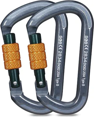 Produktbild von Kletterkarabiner, automatische Verriegelung, robuste Ausführung für Klettern, Camping