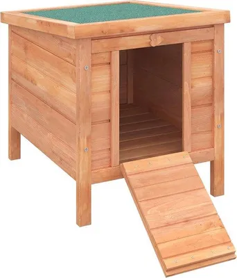Obrázok produktu pre Kúdelka pre králika s šikmou strechou a vodotesnou konštrukciou – 51 x 42 x 43 cm