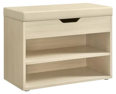 Produktbild von Schuhbank mit Stauraum – Flurbank – Beige – 30 x 60 x 44 cm
