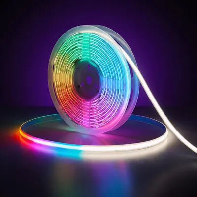 Produktbild von COB LED Streifen RGB+NW (4000K) 80W 5m 24V IP20 CRI 92 – Homogene Lichtlinie