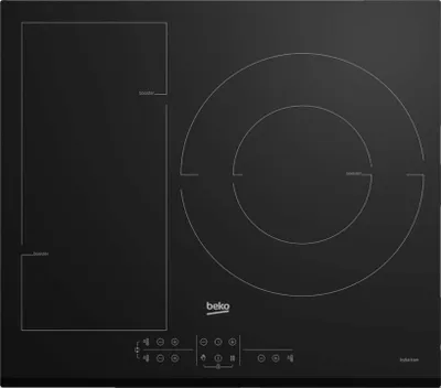 Immagine prodotto di Piano cottura induzione 60cm 3 fuochi 7200w nero Beko HII63201FMTB