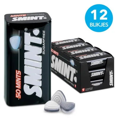 Produktbild von Smint Blackmint XL Dose 12 x 35 Gramm Lakritz