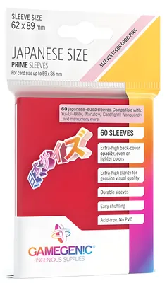 Obrázok produktu pre Rukávy Gamegenic PRIME japonskej veľkosti Rot