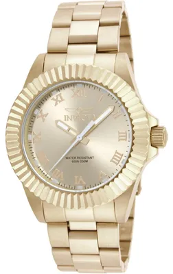 Produktbild von Invicta Pro Diver 16739 Herrenuhr - Quarzwerk - Edelstahl mit goldenem Zifferblatt - 44 mm