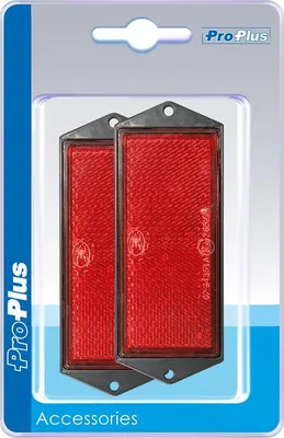 Immagine prodotto di Riflettore rosso 104x40mm da avvitare 2 pezzi in blister