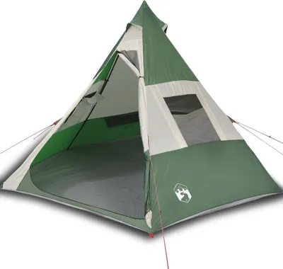 Produktbild von vidaXL Tipi-Campingzelt 7 Personen Grün Wasserdicht